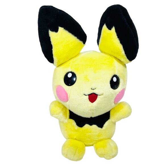 Vintage Pokemon Plush Pichu 13" 2000 TOMY Japan Nintendo Plushie New without Tag - Picture 1 of 7